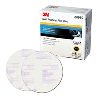 3M™ 00950 260L Finishing Film Disc, 6 in Dia, 1500 Grit, Ultra Fine Grade, Aluminum Oxide Abrasive, White, Dry
