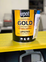 U-POL® GOLD™ UP0745 Lightweight Body Filler, 3 L Tin, Gold, Paste, Lightweight