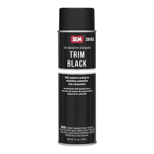 SEM Trim Black 39143 Trim Paint, 20 oz Aerosol Can, Black