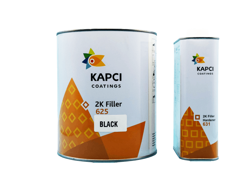 Kapci 625 2K Filler Black & Kapci 621 2K Filler Hardener