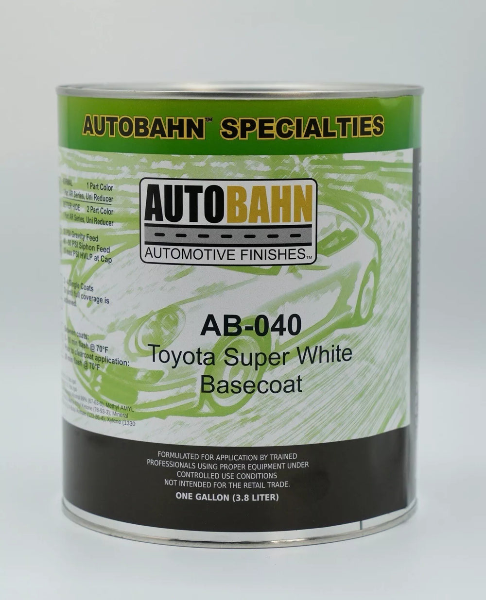 GALLON SIZE TOY040 TOYOTA SUPER WHITE BASECOAT