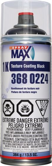 SprayMax® 3680224 1K Texture Coating, 13.5 oz Aerosol Can, Black, Liquid