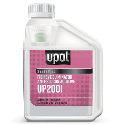 U-POL® SYSTEM 20 UP2001 Fisheye Eliminator Anti-Silicone Additive, 250 mL Bottle, Clear, Liquid