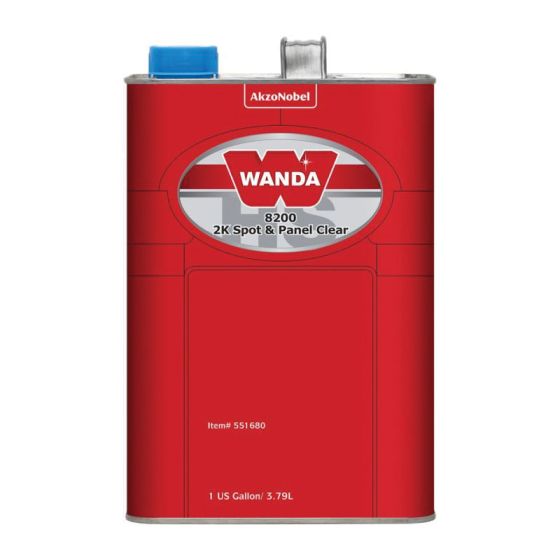 WANDA 551680 Spot and Panel Clear Coat, 1 gal, 3:1 Mixing