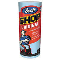 Blue shop towel roll
