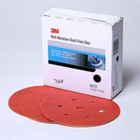 3M 1143 P180A 6" D/F HKT DISC RED 7 HOLE BOX/50