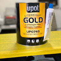 U-POL® GOLD™ UP0745 Lightweight Body Filler, 3 L Tin, Gold, Paste, Lightweight
