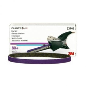 3M 33440 3/8"X13" 80G FILE BELT CUBITRON II BOX/10