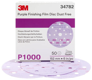 3M 34782 6" P1000 17HOLE HKT 50BX PURPLE 260L