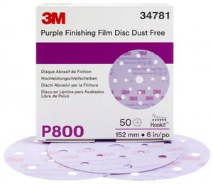 3M 34781 6" P800 17 HOLE HKT 50BX PURPLE 260L